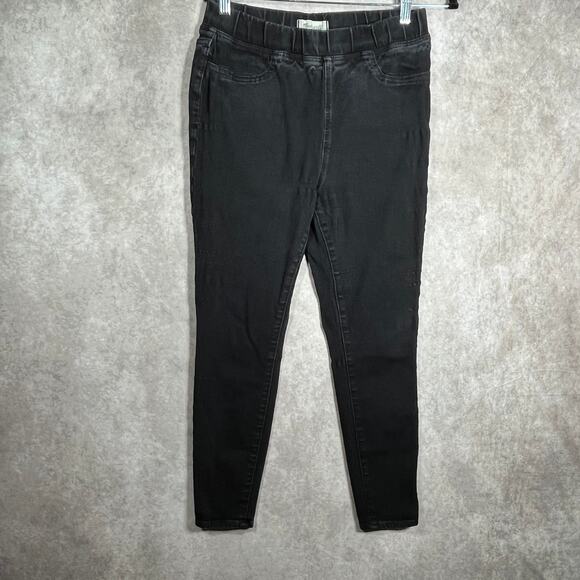 Madewell Roadtripper Pull On Jeggings Jeans Womens Size 28 Black Denim High Rise - Picture 1 of 15